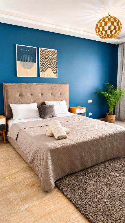 Appartement meublé 2 chambres avec balcon à Founty, Agadir